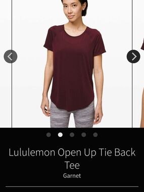 lululemon athletica Open Up Tie Back Tee - Garnet Wine